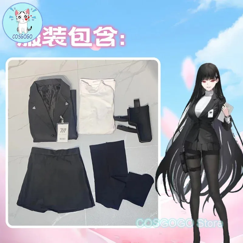 COSGOGO [맞춤형] 블루 아카이브 츠타츠키 리오 코스프레 의상 할로윈 게임 여성 JK 유니폼 정장 코트 스커트 셔츠v;6'h,8;r.