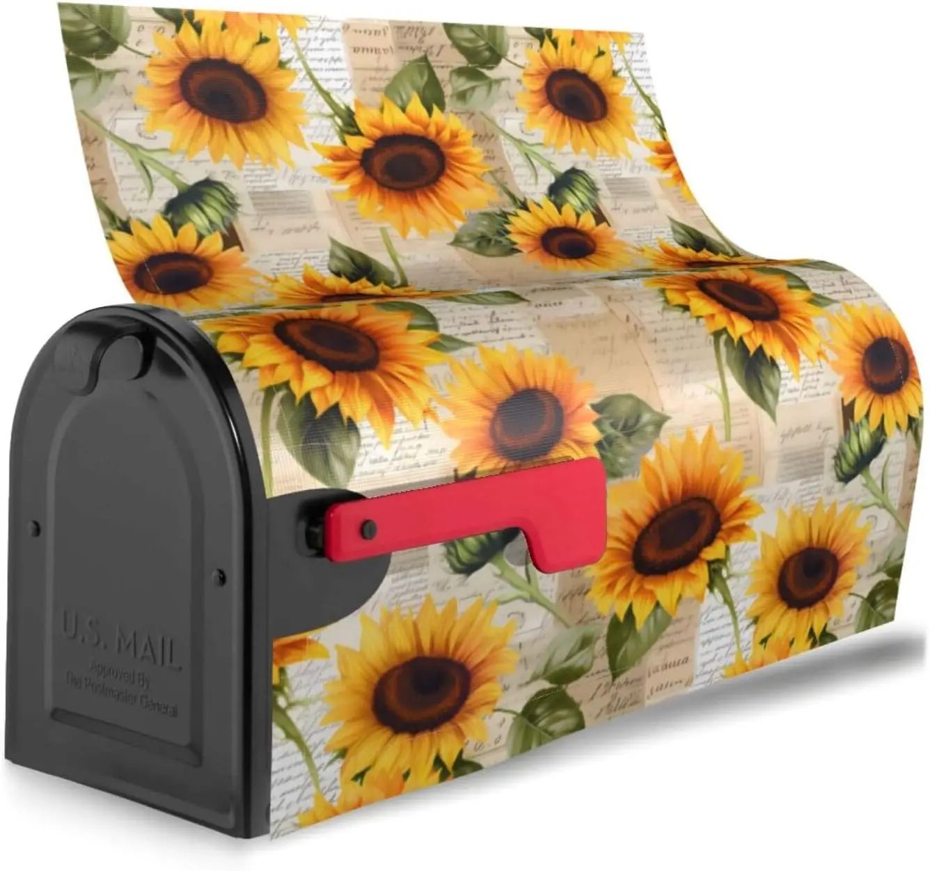 Sunflower Pattern Mailbox Cover Lovely Sunflower Mailbox Covers Magnetic Mail Wraps Post Garden Decor 21x18 Inch