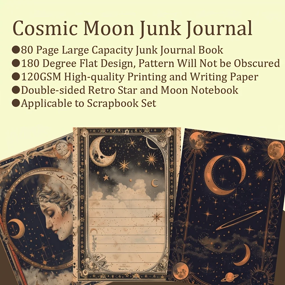 طقم دفتر ملاحظات A5 مكون من 80 صفحة مع إشارتين مرجعية، لسكرابوكينغ، والمذكرات، والديكور المخطط، والمكتب اليومي، والمجلة غير المرغوب فيها، والمفكرة القابلة للكتابة #5