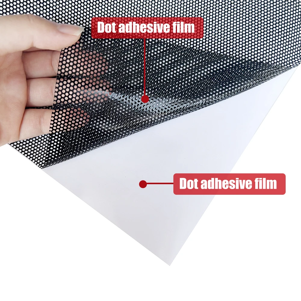 Car Headlight Black One Way  Vision Fly Eye Tint Perforated Mesh Film  Car Window tint  Car wrap film sticker  Motorcycle Decals