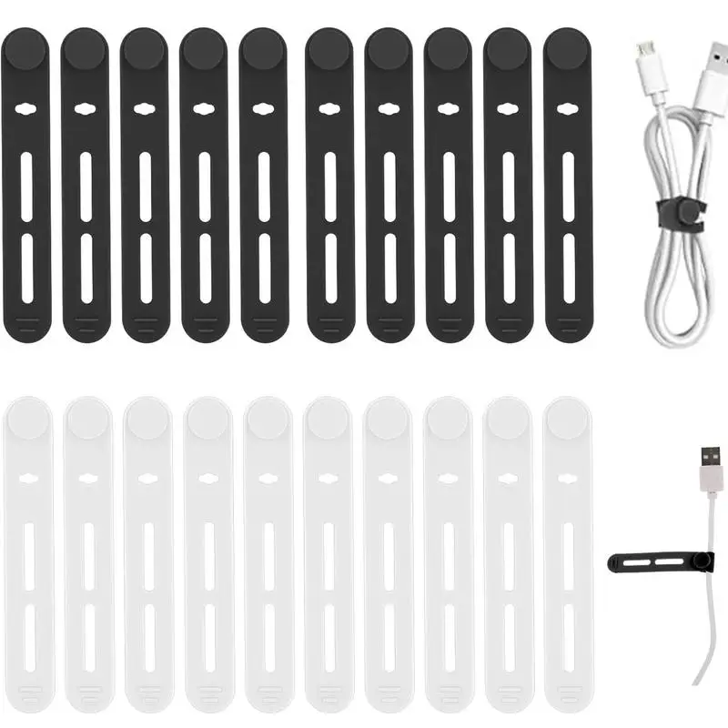 Attaches de câble de charge réutilisables élastiques polyvalentes, sangles réglables