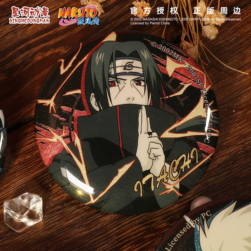 Brdwn NARUTO Uchiha Sasuke Haruno Sakura Hyuga Hinata Kakashi Minato Itachi China Official Authorization Cosplay Badge