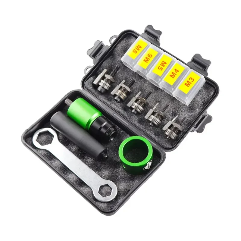 M3M4M5M6M8 Electric Rivet Rivet Nut Drill Bit Adapter Insert Nut Pull Riveting Tool, For Electric Drill/Hand Wrench