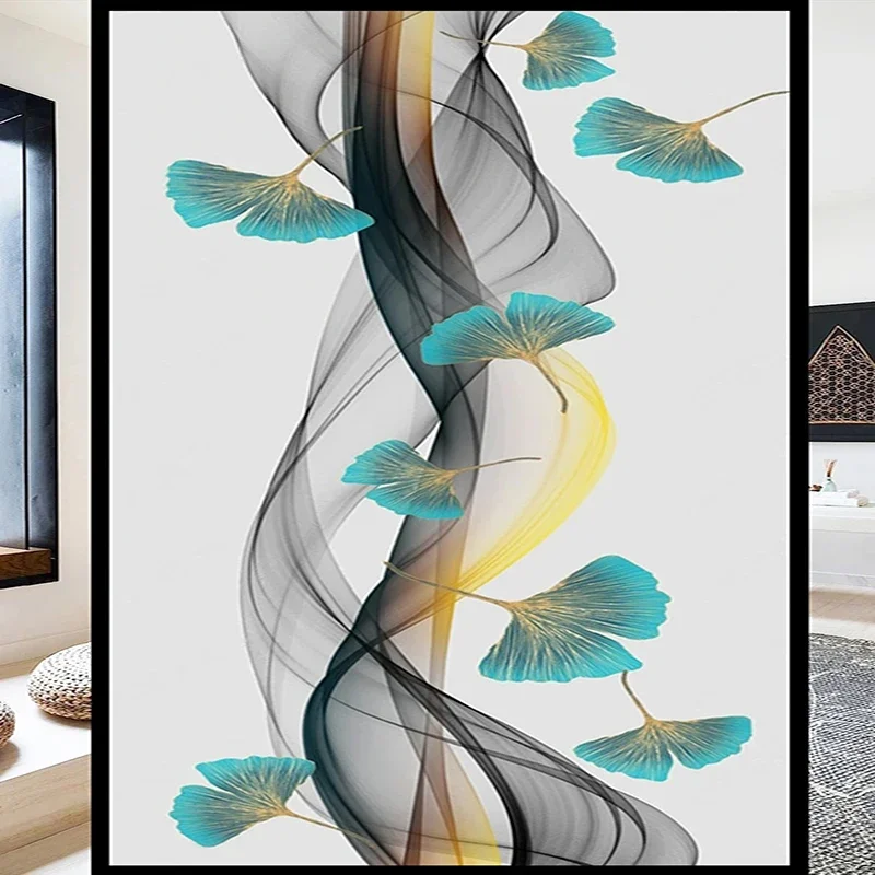 

Custom 3D Entrance Mural HD Ginkgo Biloba Smoke Wallpaper Living Room Corridor Entrance Background Wall Home Decor Wall Paper