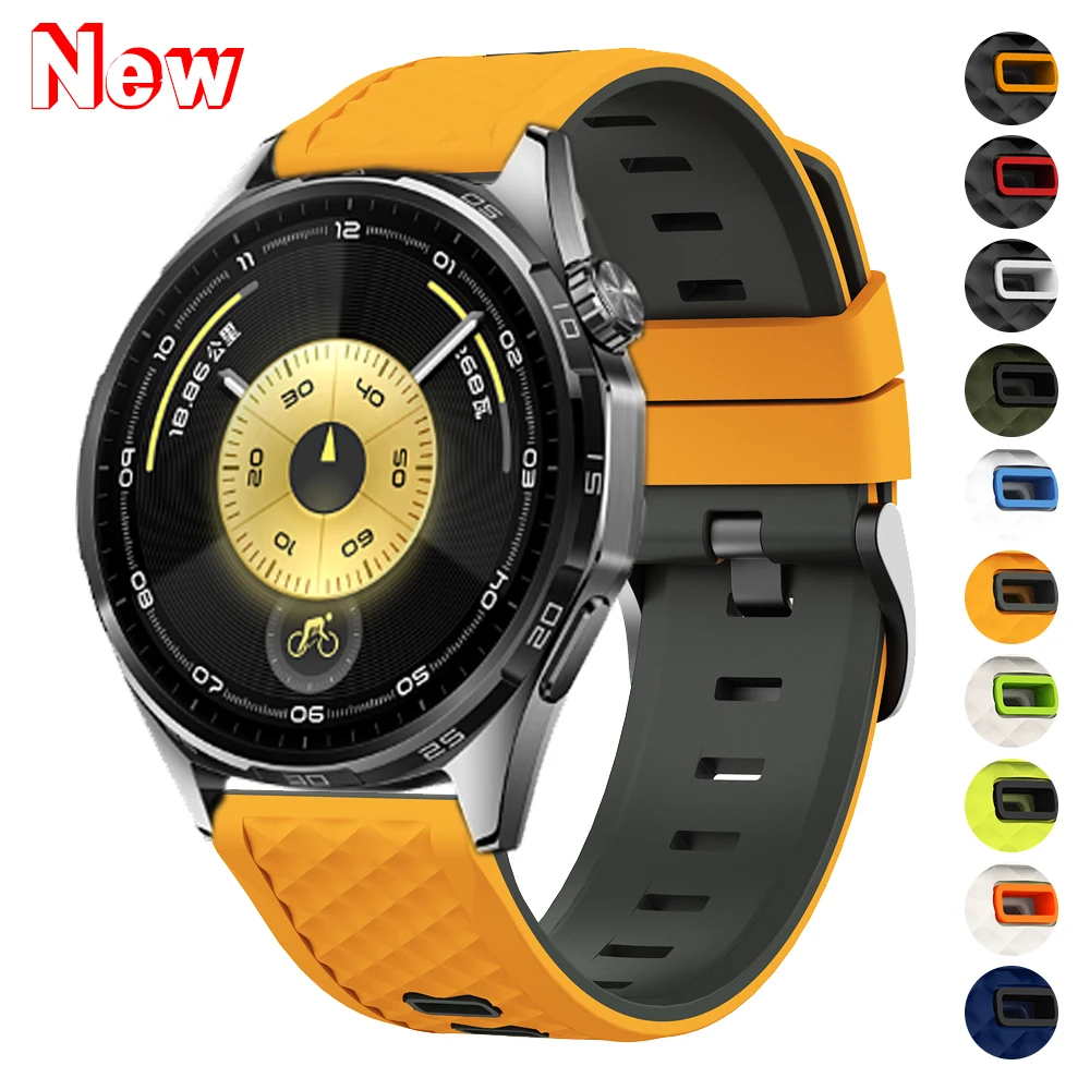 سيليكون سوار 22 مللي متر لساعة هواوي 5/4/3 برو 46 مللي متر GT 6 GT6 برو GT5 4 3 الرياضة حزام الشرف MagicWatch 2 46 مللي متر Smartwatch الفرقة