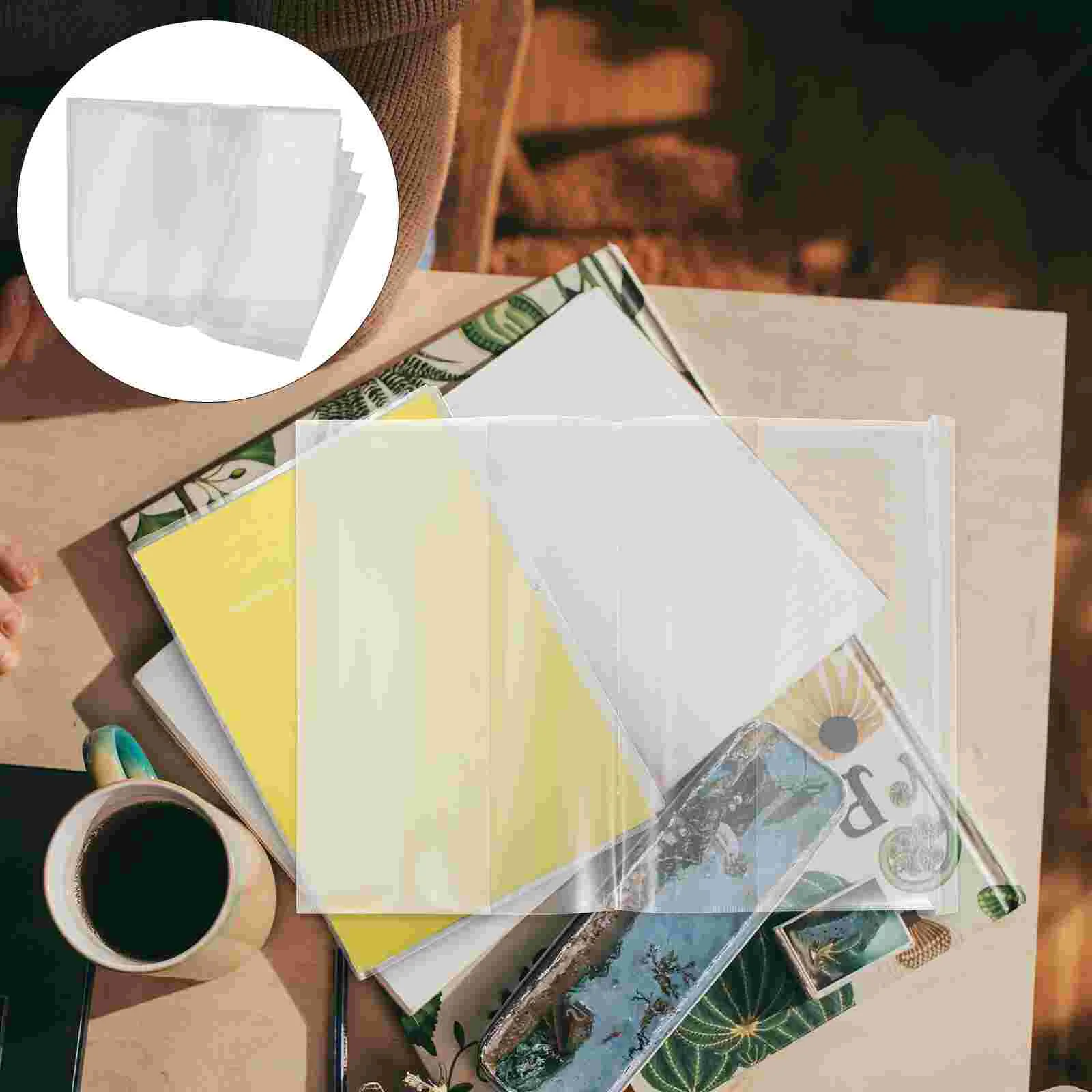 10 Pcs Water Proof A5 Account Book Cover Pupils Transparent Textbook Wraps Cases Pp for Protection
