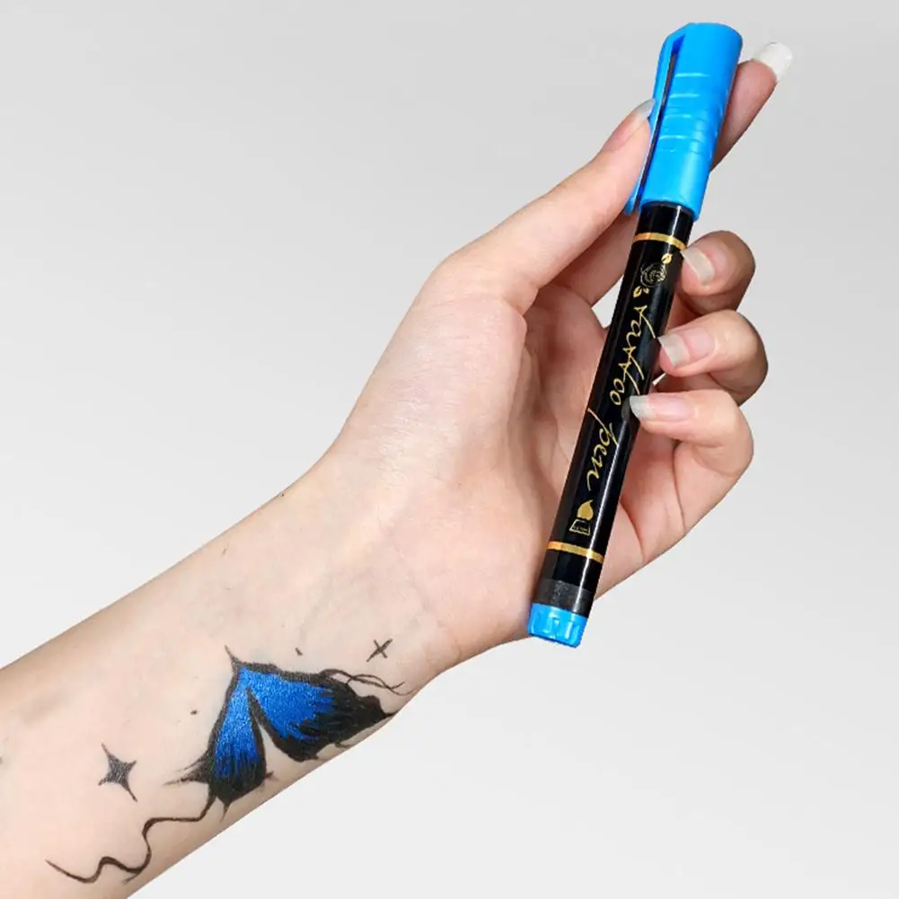 

Temporary Tattoo Markers For Skin,Dual-End 10 Colors Tattoo Pens,Brush Tip Bright Colors,Face Paint Body Marker Halloween Makeup