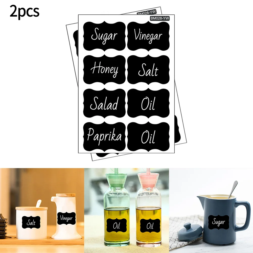 Monitor Home Organizing Food Jar Labels PP Quantity Seasoning Jar Set Sheets Spice Stickers Kitchen Organization
