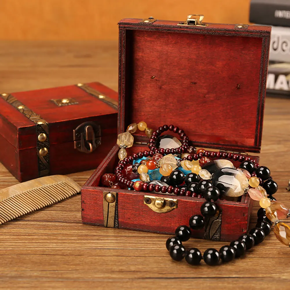 

1pc Wooden Storage Box Large Capacity Eco-Friendly Durable Household Organizer For Jewelry Cosmetics Keys Desktop Home Sundries