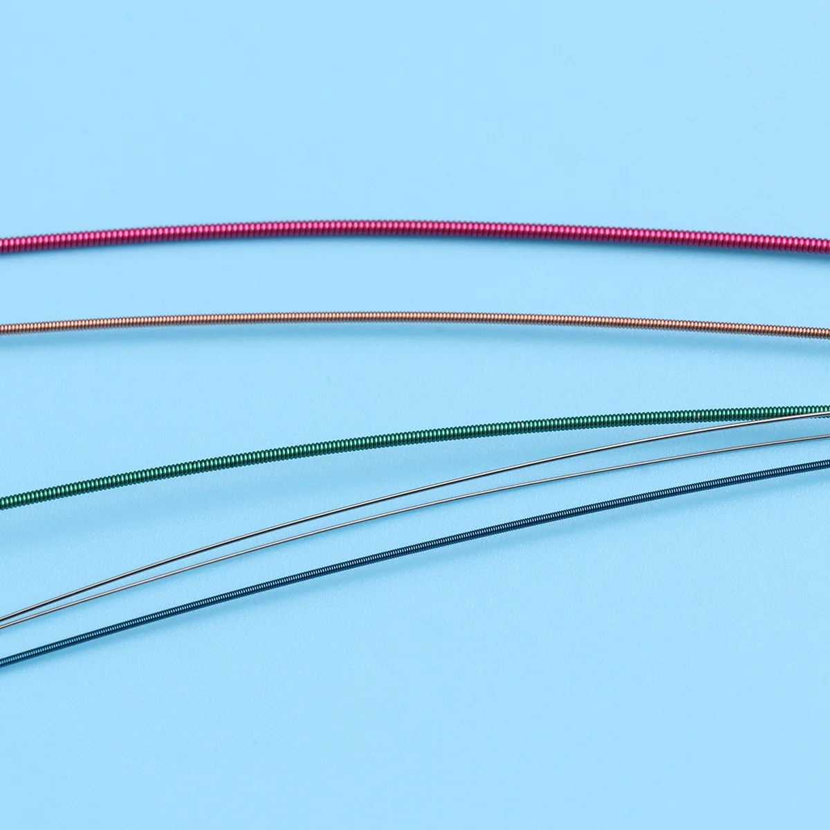 

Colorful Guitar Strings Golden Coating Durable Bright Tone Acoustic Guitar Practice Music Instrument Parts Accessories Stainless