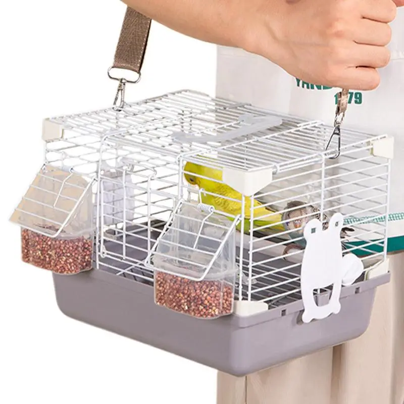 

Bird Cage Portable Travel Carrier Cage With Handle Heavy Duty Small Animal Supplies For Cockatiels Peony Budgies Pearl Munias