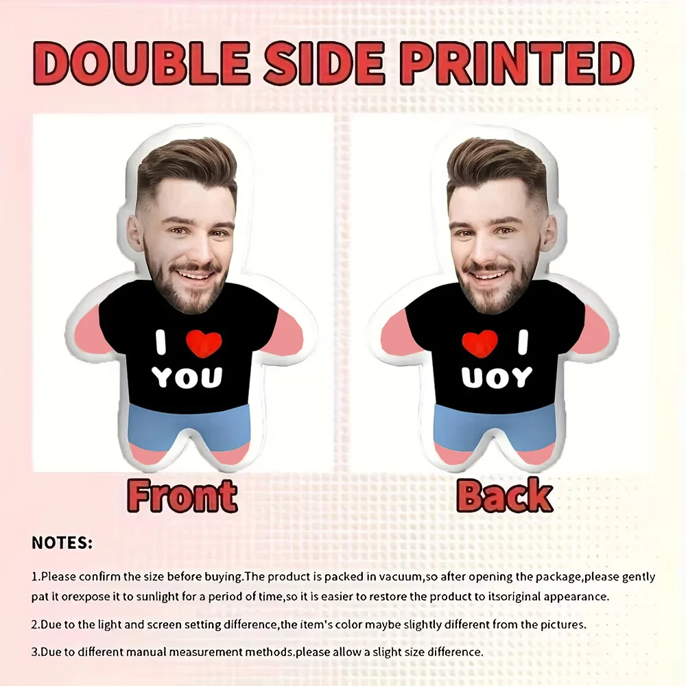 وسادة جديدة مخصصة حصريًا لـ "I Love You"، وسادة شخصية، وسادة لطيفة، مناسبة لأعياد الميلاد وعيد الحب #5