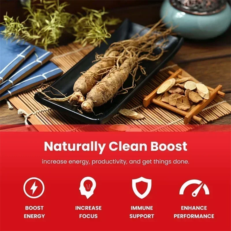 

Korean Red Ginseng Capsules - Improve Your Energy, Strength, Vitality, Performance and Focus, and Be More Explosive in The Room