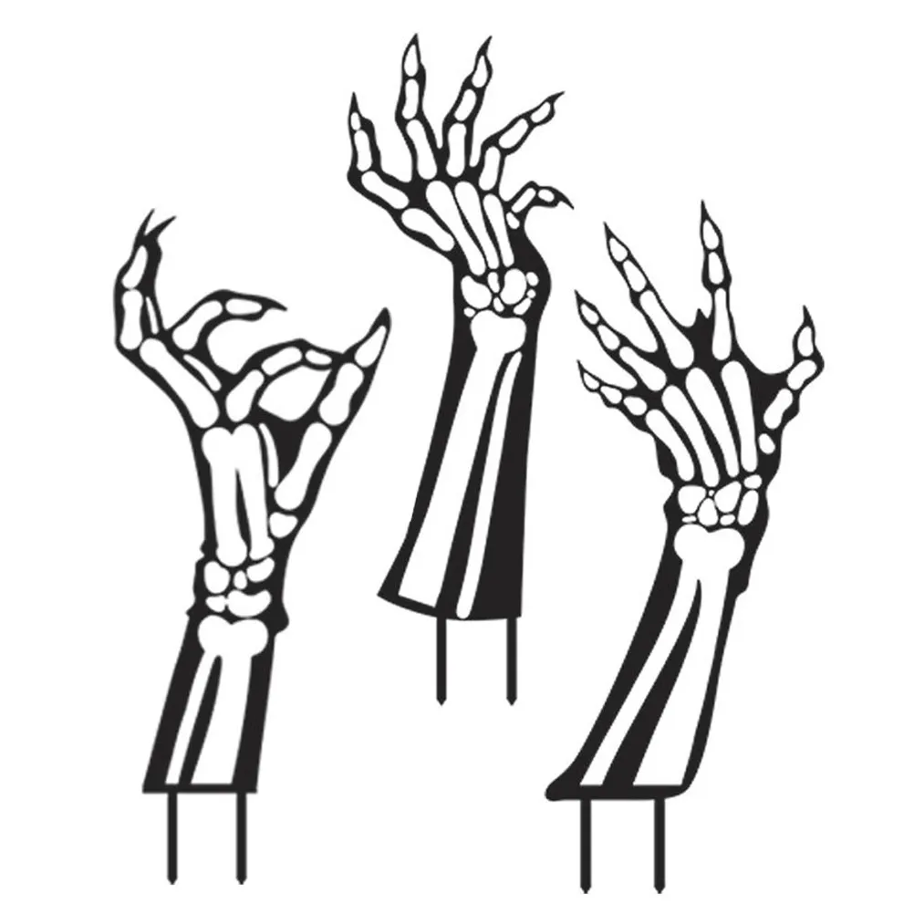 

Набор из 3-х железных табличек-колышков «Руки» для Хэллоуина, для украшения сада и газона, декор для вечеринки в стиле ужасов, страшный декор для двора на Хэллоуин