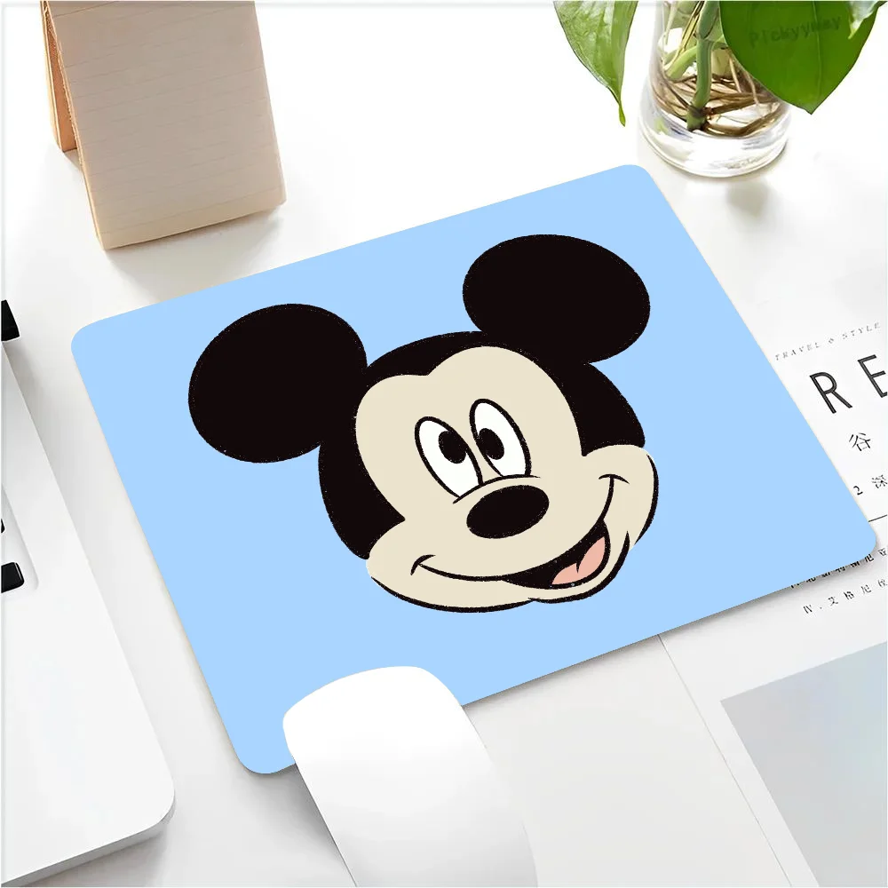 Cute Cartoon Mickey Minnie Mousepad Small LockEdge Mouse Pad For Gamers Computer Desk Pad Anti-slip Rubber