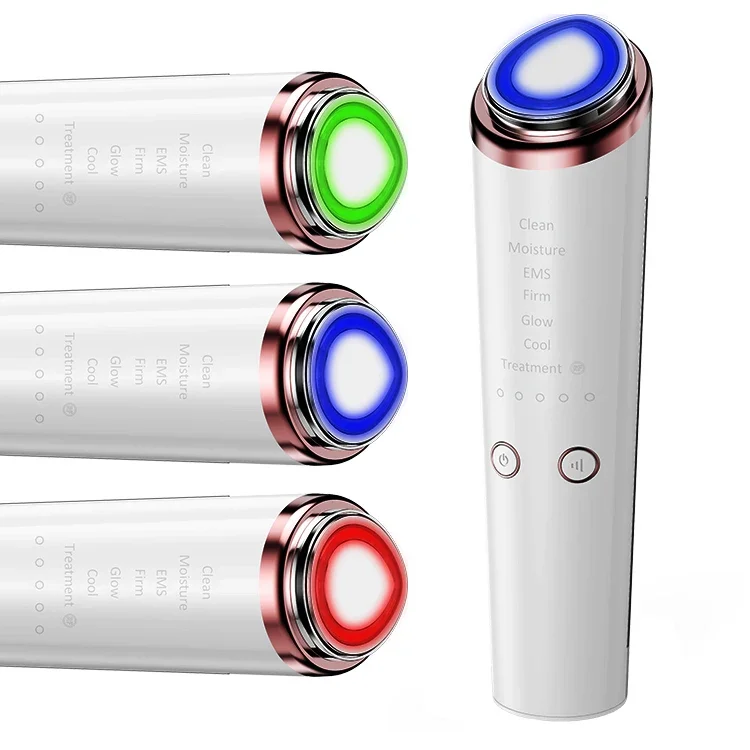 Nouveau 4 couleurs thérapie soins de beauté EMS dissolvant de rides masseur de Lifting du visage et du cou plus récent appareil de Lifting du visage et du cou à usage domestique