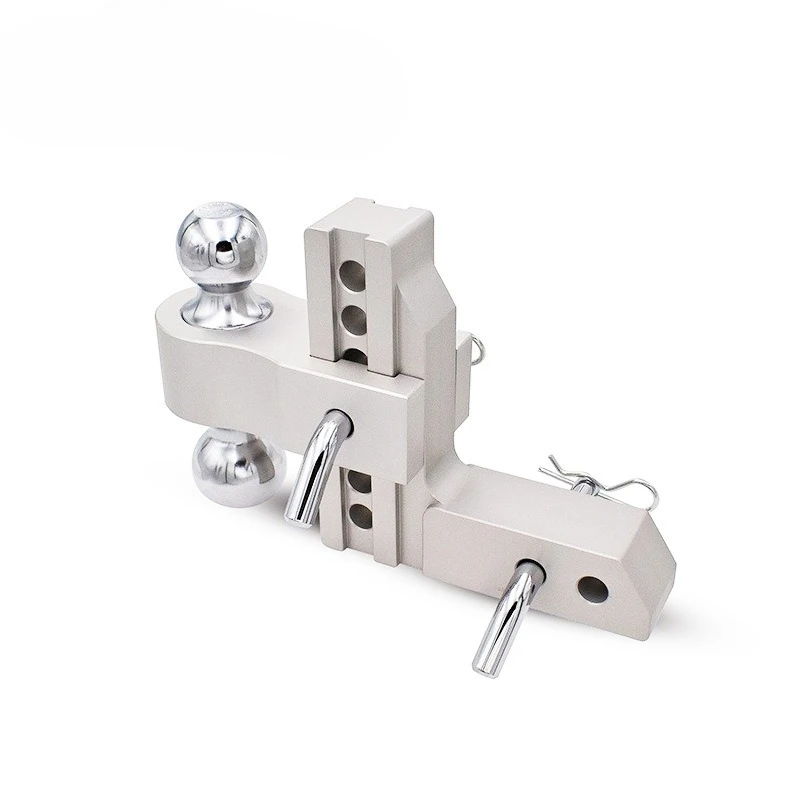Adjustable Trailer Arm Modified Aluminum Alloy Lightweight Vehicle Hook Traction Double Ball Car Trailer Hook Automobiles Parts