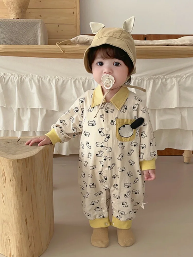 

Очаровательный мультяшный комплект для малышей: весенняя коллекция для новорожденных, брюки с завышенной талией, очень милая детская одежда