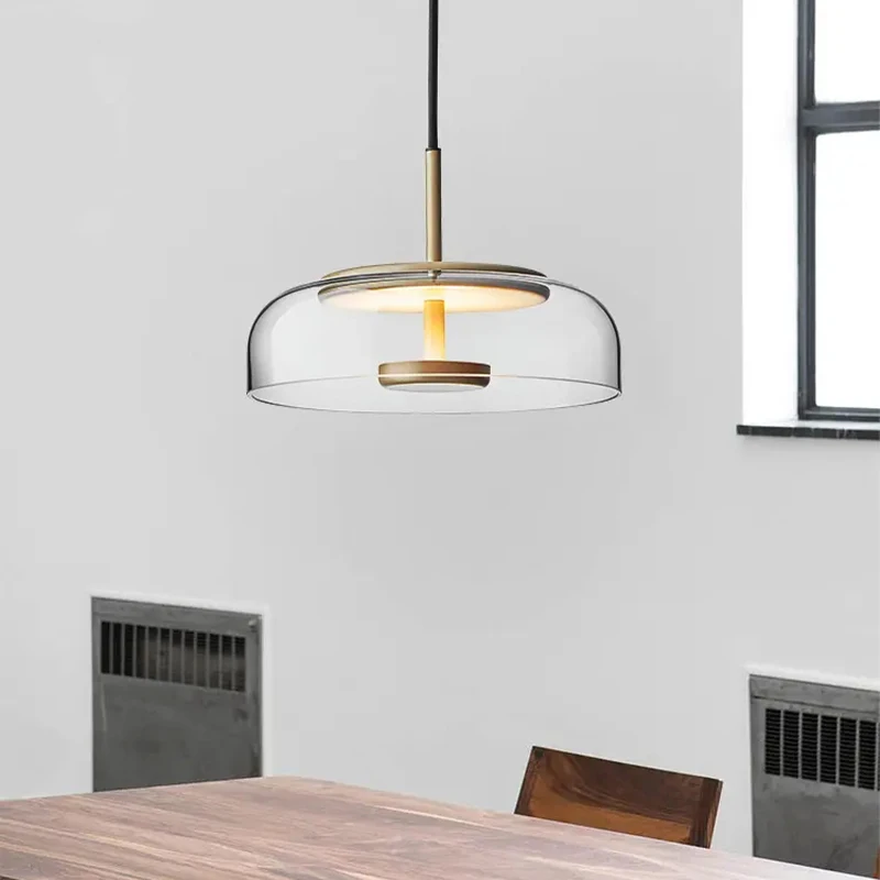 Modern Glass Led Pendant Light Kitchen Restaurant Hanging Lamp Bedroom Decoration Ceiling Pendant Lamp Fixtures Indoor Decor image 2