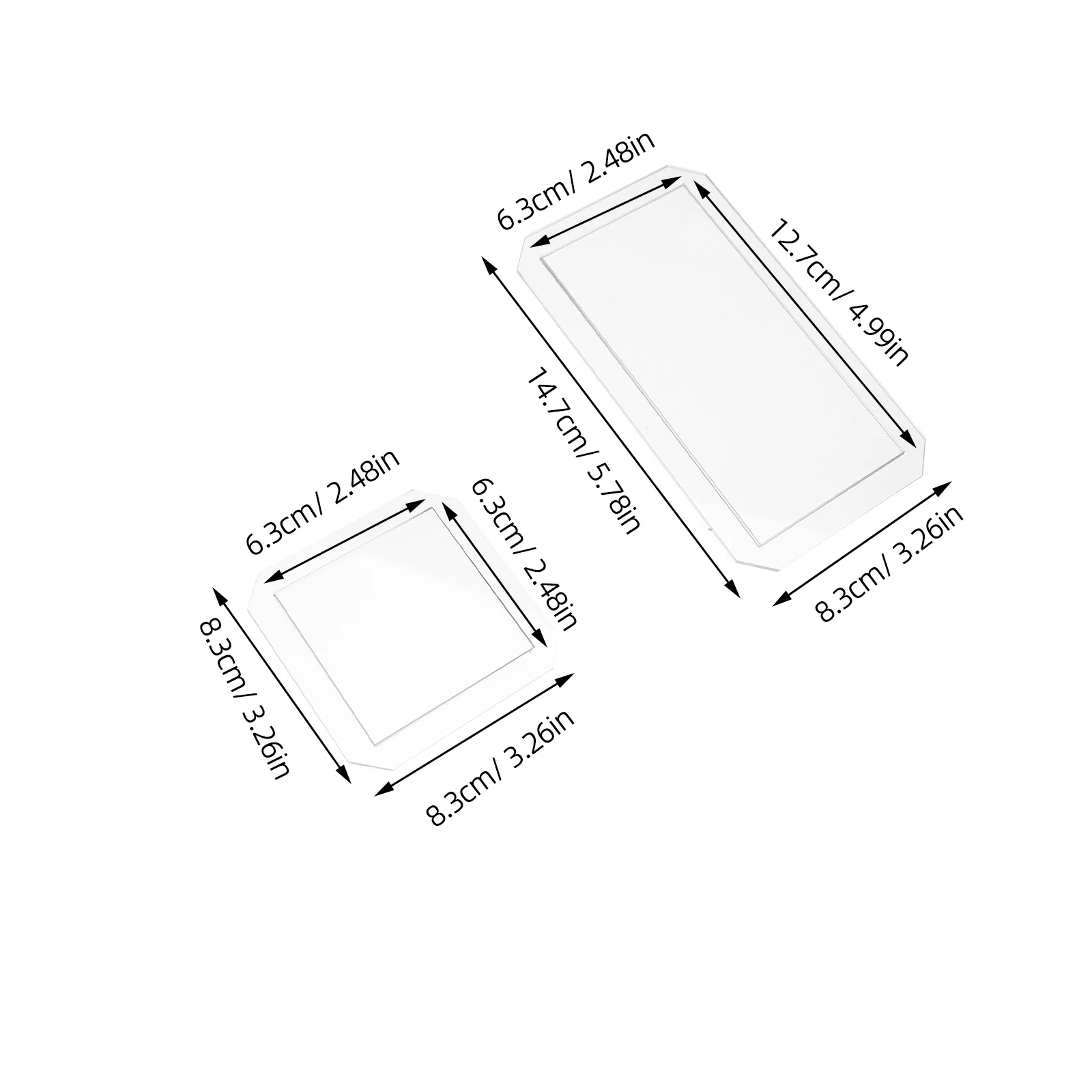 4Pcs Rectangular Quilting Templates Acrylic Rulers for Sewing Patchwork DIY Projects High Visibility Tools for Clean Cuts and