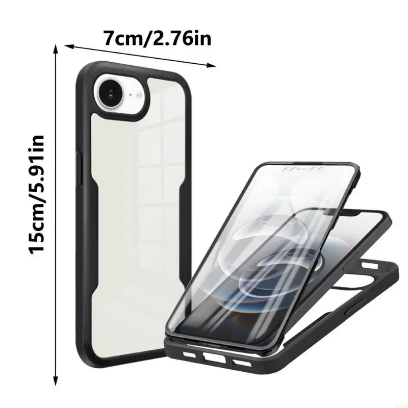 2025 Новое полное покрытие магнитное корпус Shock -Resection Shopection Cash для телефона 16e