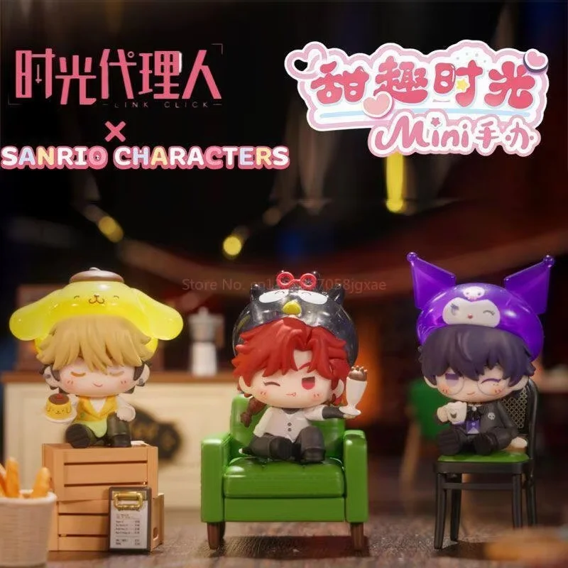 

New Genuine Sanrio X Link Click Sweet Time Series Blind Box Cute Grain Desktop Ornament Kawaii Collectible Girl Surprise Gifts