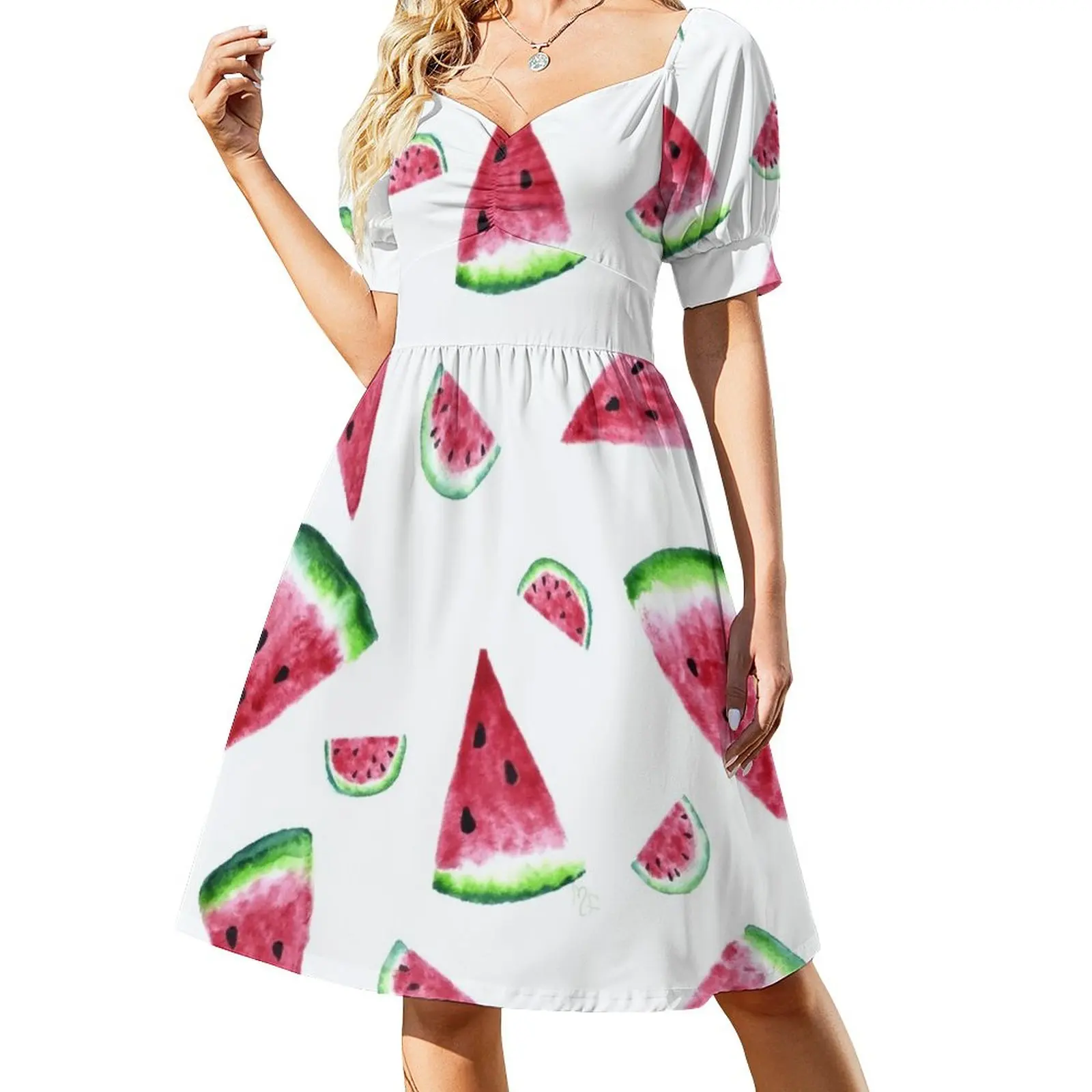 

Watermelon Print Dress Women dresses summer sexy dress