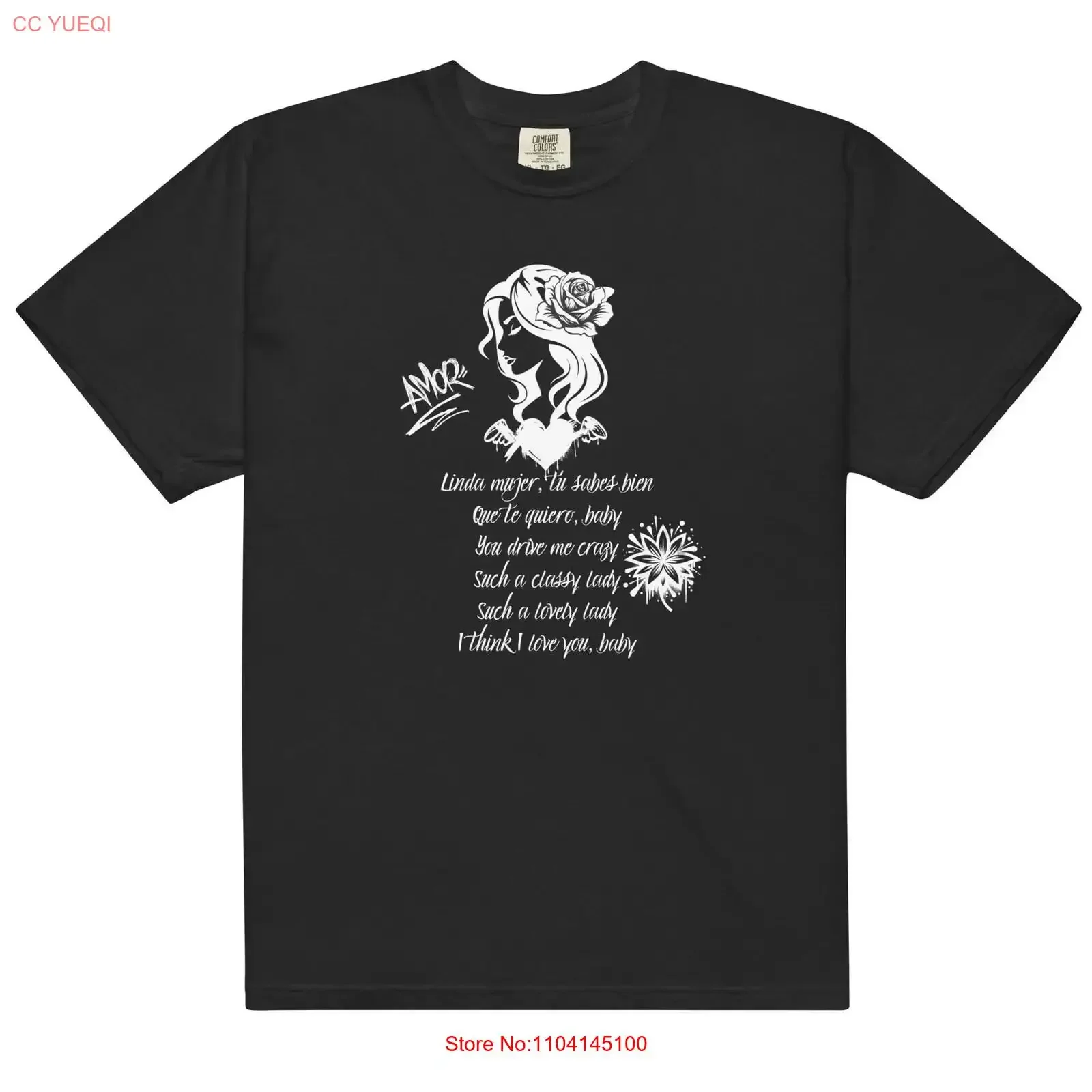 

Linda Mujer Black White heavyweight t shirt vintage Washed Unisex Versatile Soft streetwear Stretched designer clothes