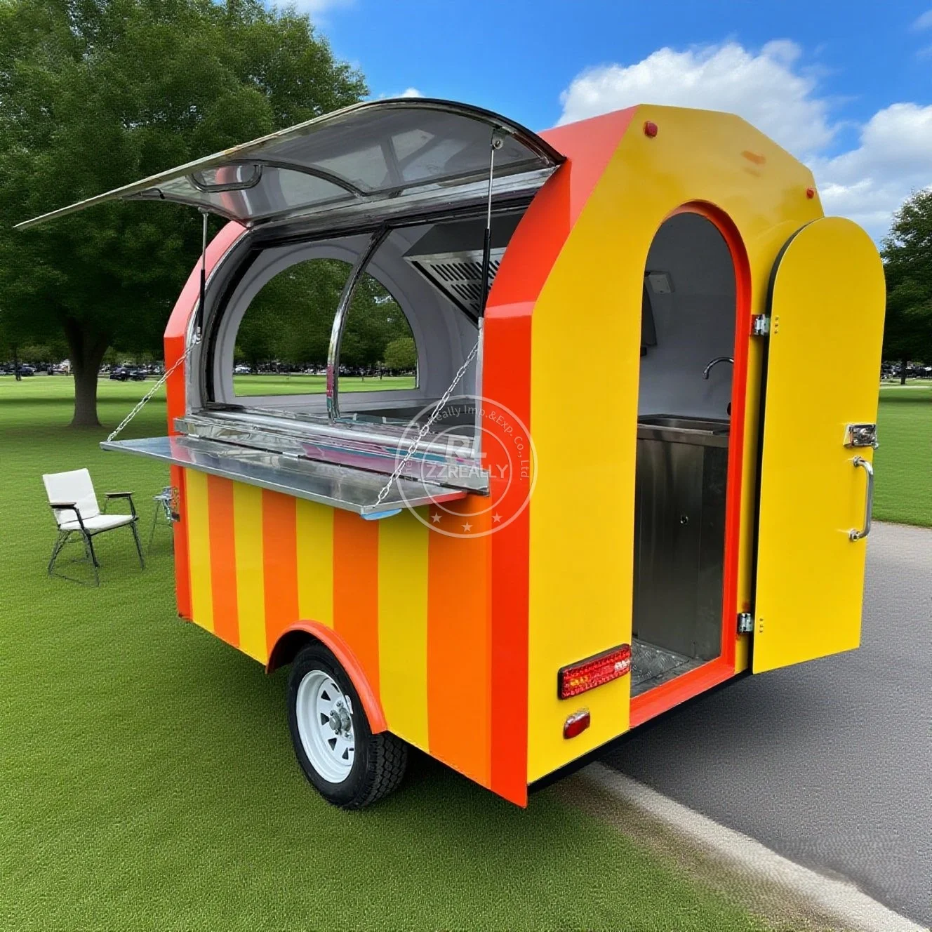 Australia Food Trailers BBQ Fully Equipped Vintage Mobile Bar Pizza BBQ  Food Cart  for Wedding Receptions