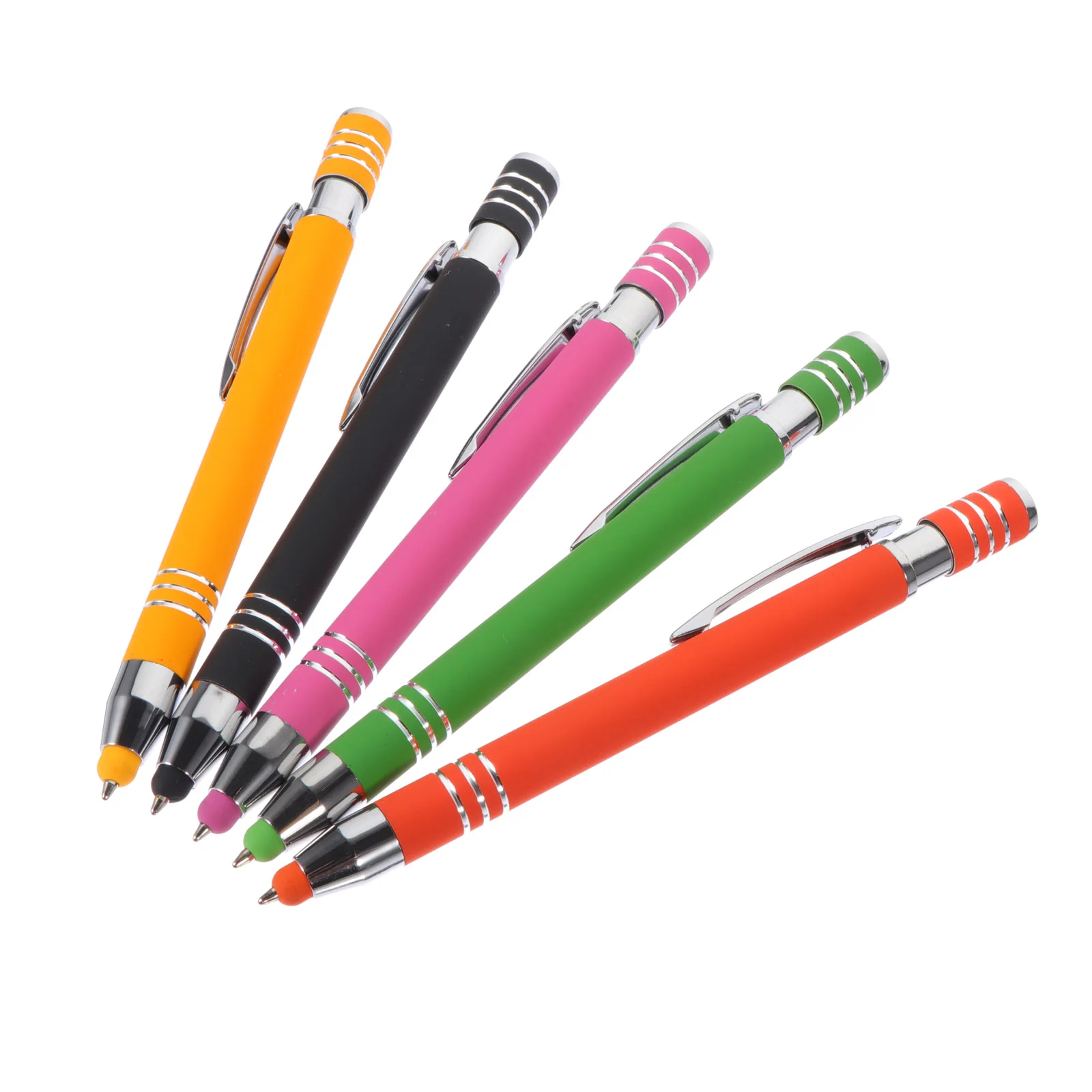 5 Pcs Touch Screen Pen Capacitive Tablet Writing Phone Stylus Students Precision Metal Paper Pens Ballpoint