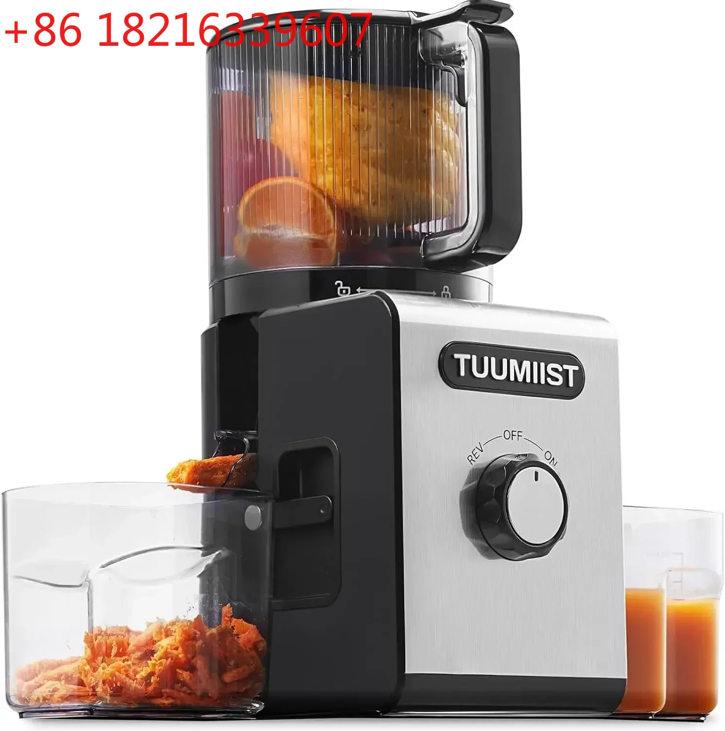 Cold Press Juicer Machines – 6.5'' Large Feed Chute for Whole Fruits & Vegetables, High Juice Yield, Easy To Clean