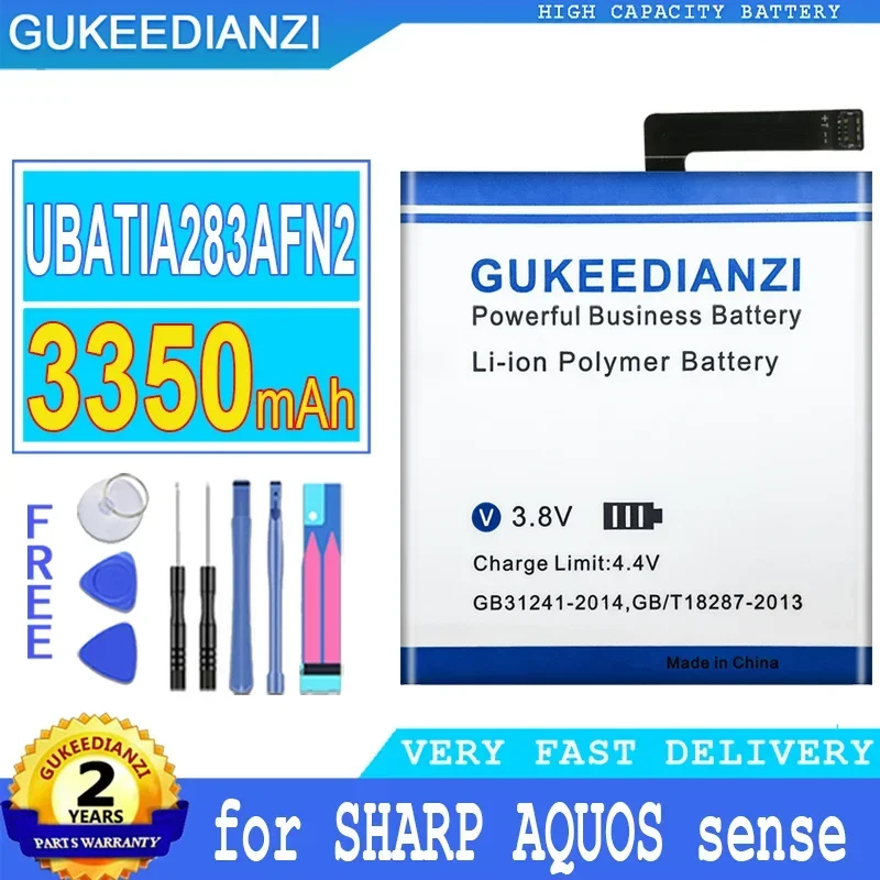 

GUKEEDIANZI-Big Power Battery, UBATIA283AFN2, 3350mAh for SHARP AQUOS Sense 1 Sense1ICP5/63/62, Free Tools