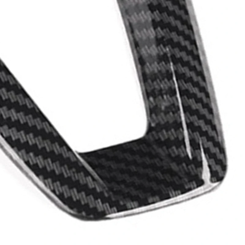 Steering Wheel Decoration Trim Abs Car-Covers Upgrade With Center Console Carbon Fibre Liquid Crystal Screen Trim Strip