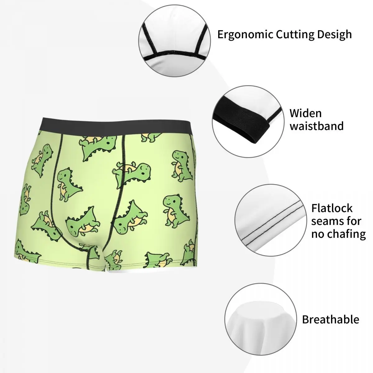 T. Rex Man\'s Boxer Briefs Underpants Dinosaurs Highly Breathable Top Quality Sexy Shorts Gift Idea