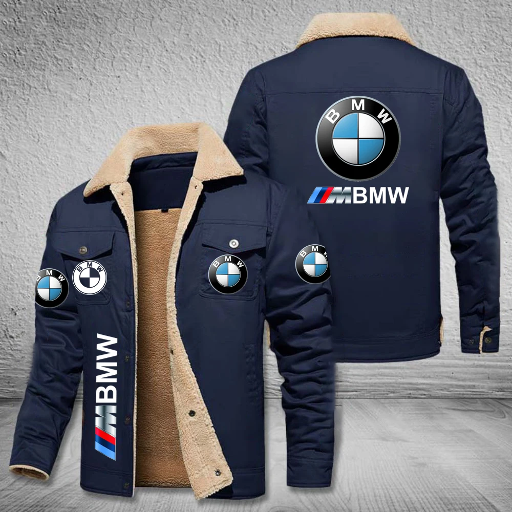 Winter BMW Logo Herenjas Nieuwe motorfiets trenchcoat Plus Fleece Winddicht Hardshell BMW Warm Bikerjack Heren Top 2025