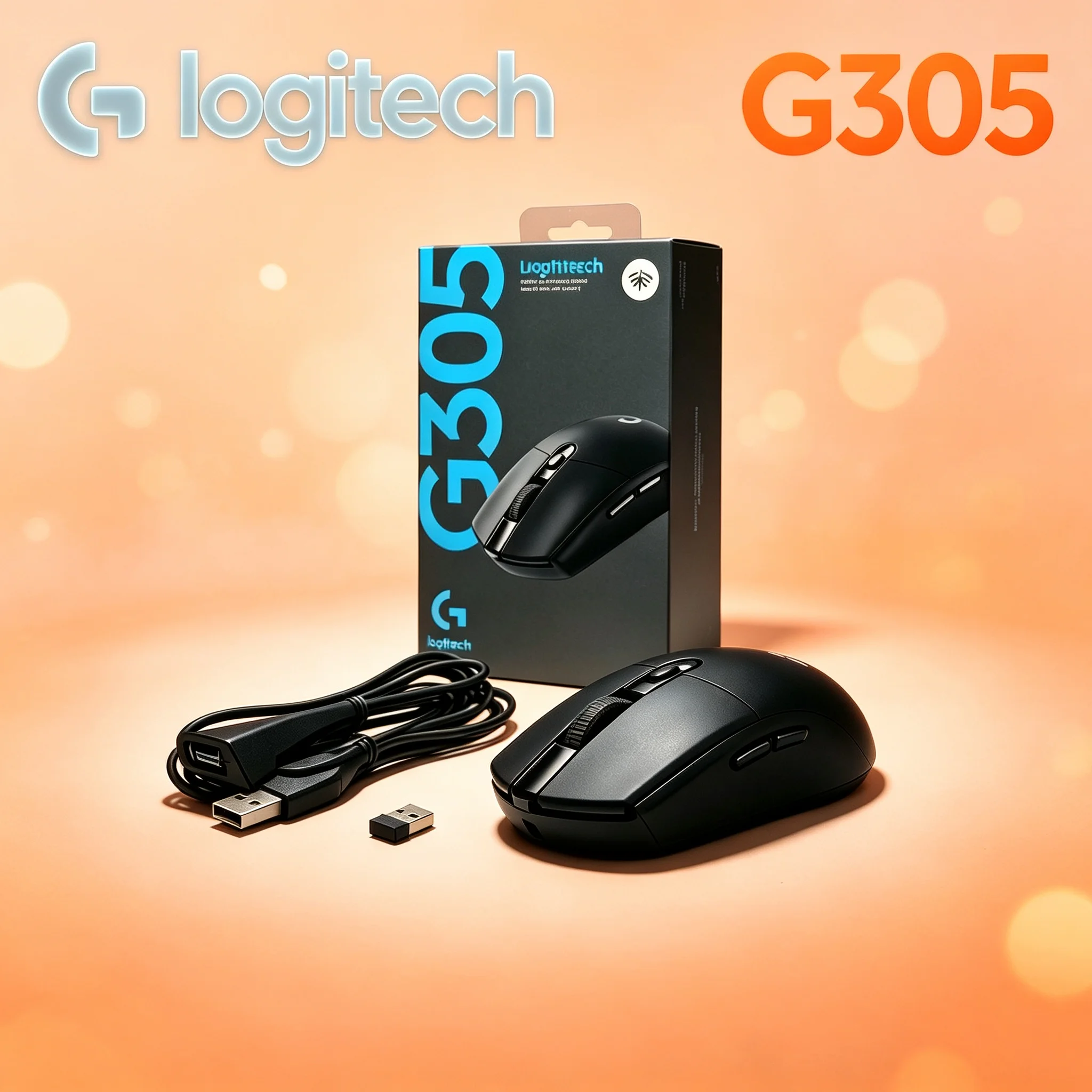 Logitech G305 LIGHTSPEED Wireless Gaming Mice, USB Extension Cable Helps Maintain Stable Signal, Great For PUBG CS2 VALORANT LOL