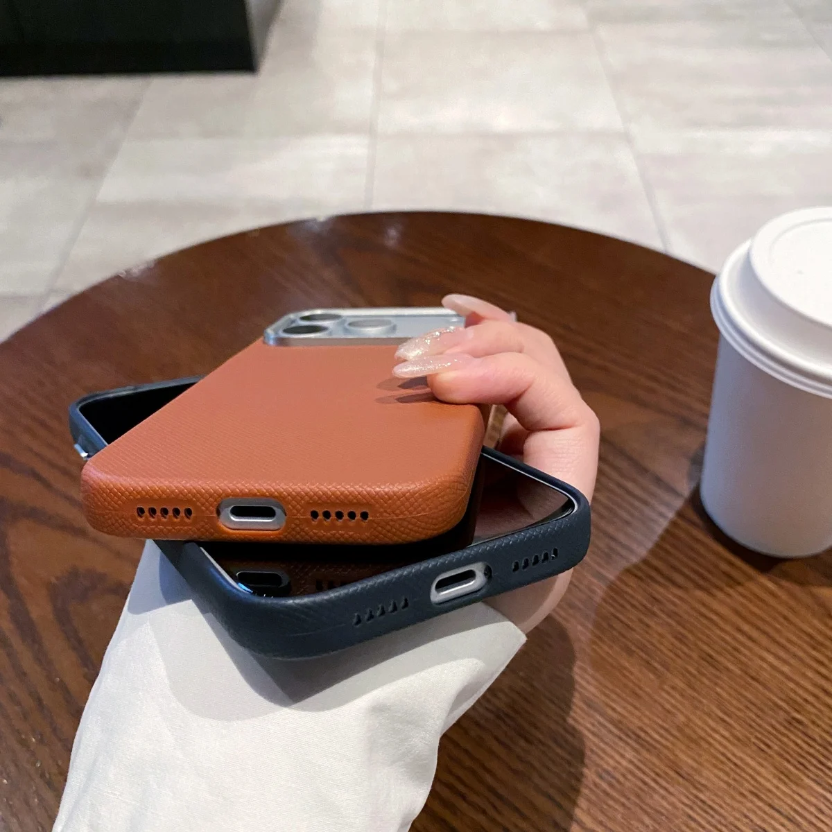 Funda de teléfono de TPU suave con textura de tela de lujo para iPhone 17 Air 16 15 14 13 12 11 Pro Max Plus, cubierta a prueba de golpes de Color sólido esmerilado