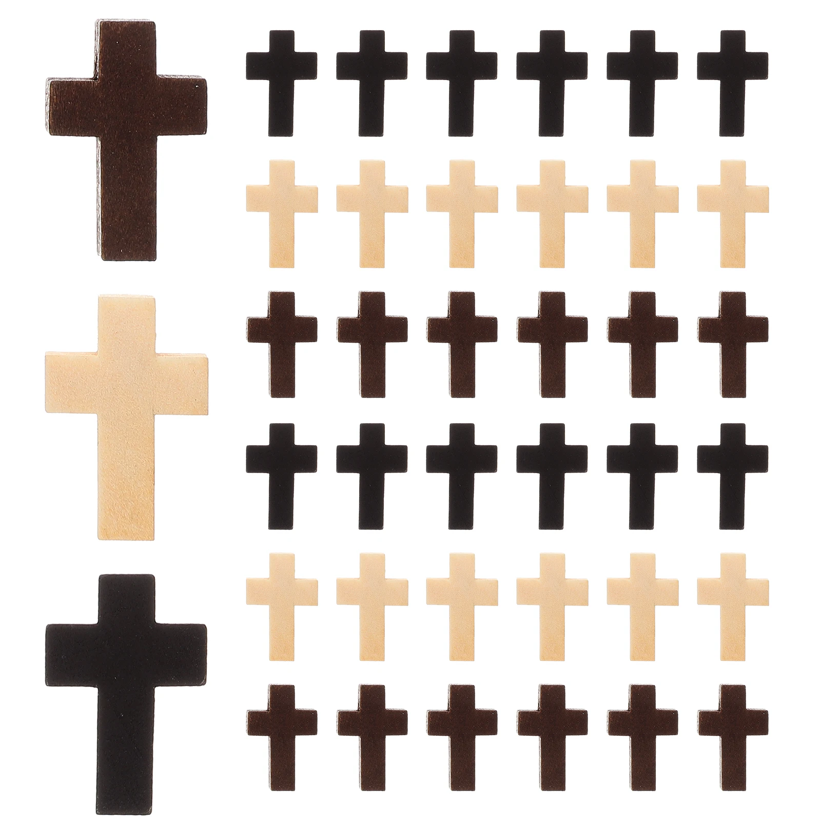 

60Pcs Elegant Wooden Cross Pendant Charms for Necklace Bracelet Crafting Cross Charms Crosses for Crafts DIY Supplies