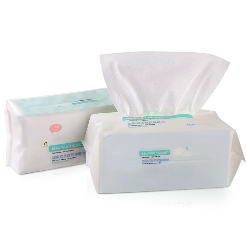 

100pcs Cleansing Towels Soft Cotton Makeup Remover Towel Disposable Wet Dry Use Makeup Remover For Face Skincare