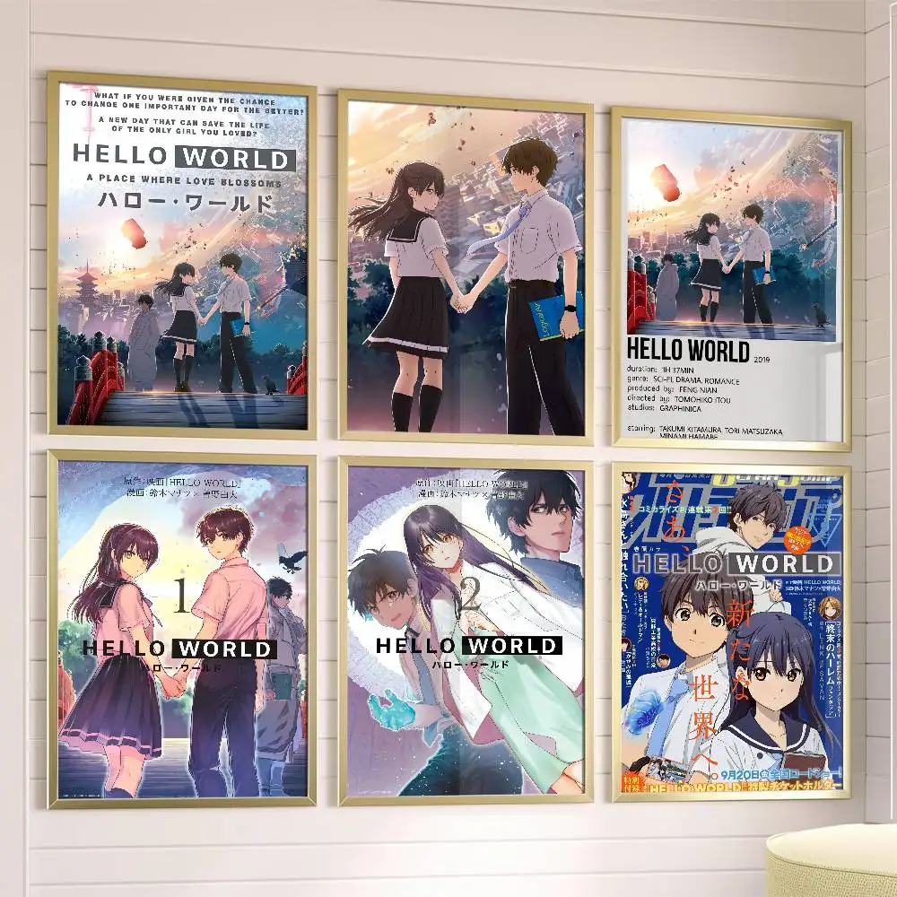 

Hello World Poster Posters,waterproof Paper Stickers,coffee Shops,bar Living Rooms