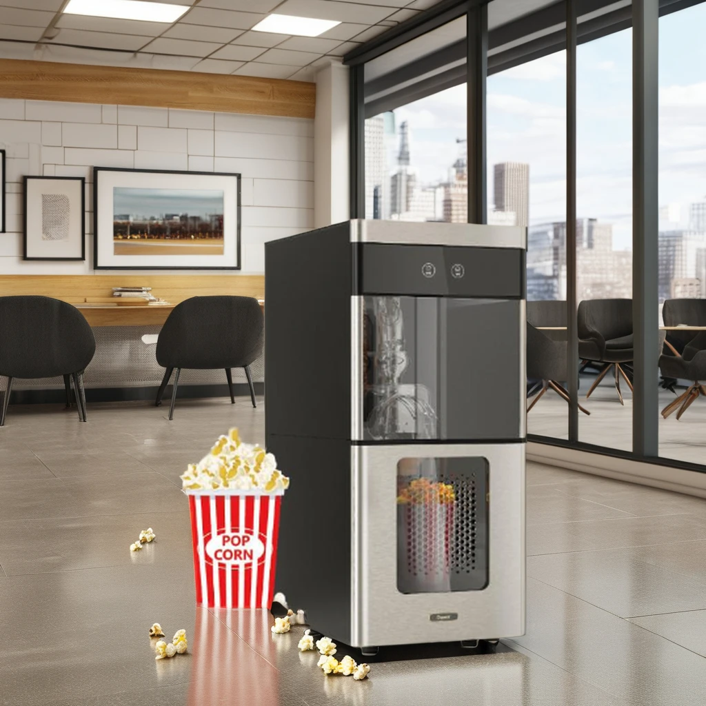 

Intelligent Fully Automatic Vertical Popcorn Machine Latest Hot Air Popcorn Machine Tabletop Commercial
