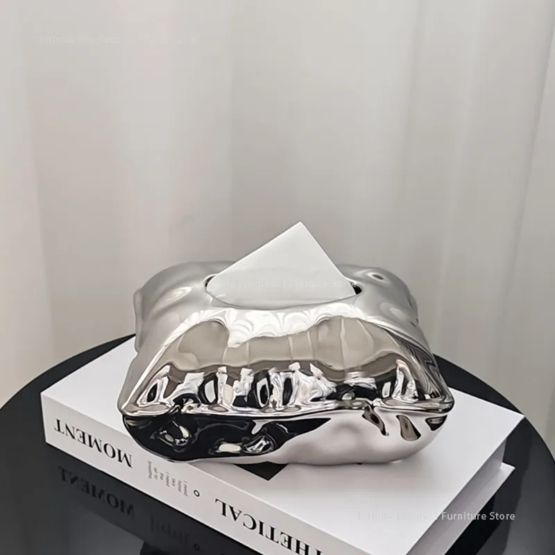 Simplicity Creativity Tissue Boxes Decoration Nordic Living Room Desktop Tissue Boxes Storage Porcelain Home Kotak Tisu MH40ZJH