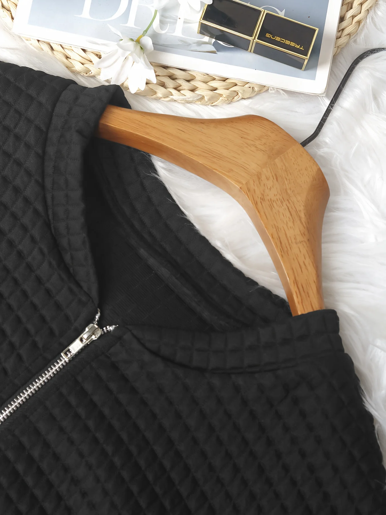 Damen-Steppjacke in Übergröße mit Reißverschluss, stilvolle Freizeitjacke für ganzjährigen Komfort – Detail 3