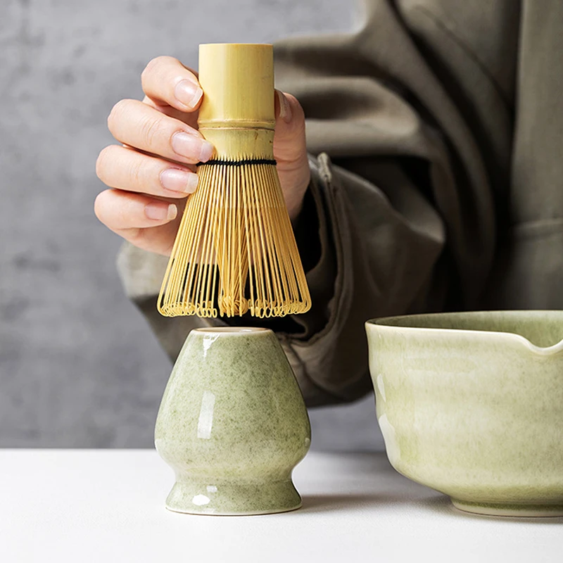 5/6Pcs Matcha Tea Set Bamboo Whisk Teaspoon Sieve Matcha Ceramic Bowl Matcha Whisk Japanese For Tea Lovers Tea-Making Tools