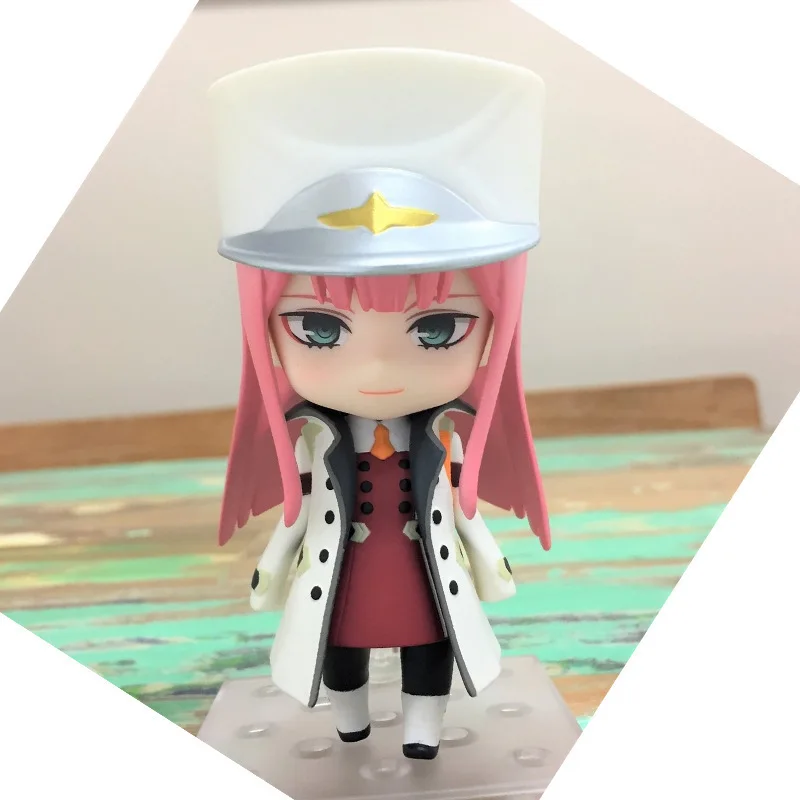 10CM Amine Figure Darling in the FRANXX Q Version Uniform Combat Uniform Dolls Toy Gift Collect Boxed Ornaments PVC Material