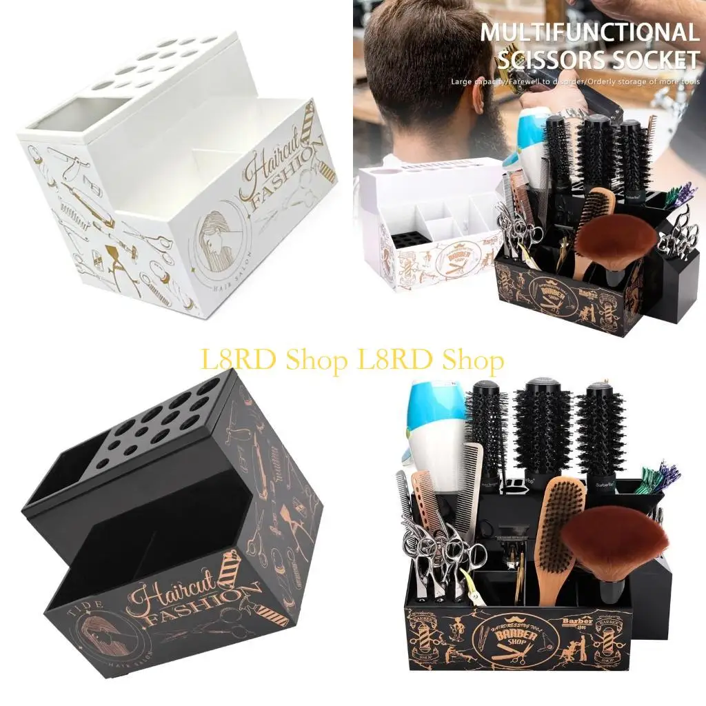 

L8RD Salon Scissors Box Scissors Rack Holder Case Hairdressing Comb Clip Storage Box