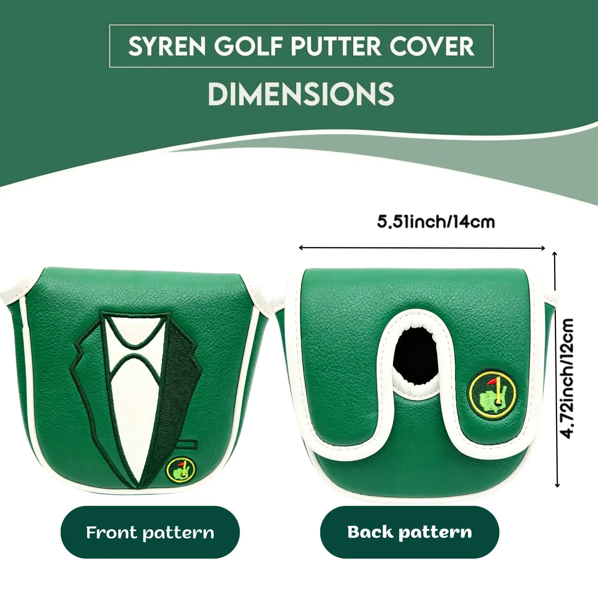 Premium Putt Cover for DF3, Golf Club Protector Putter Headcover with Green Jacket  Pattern, Funny Golf Accessories for Dad view 3