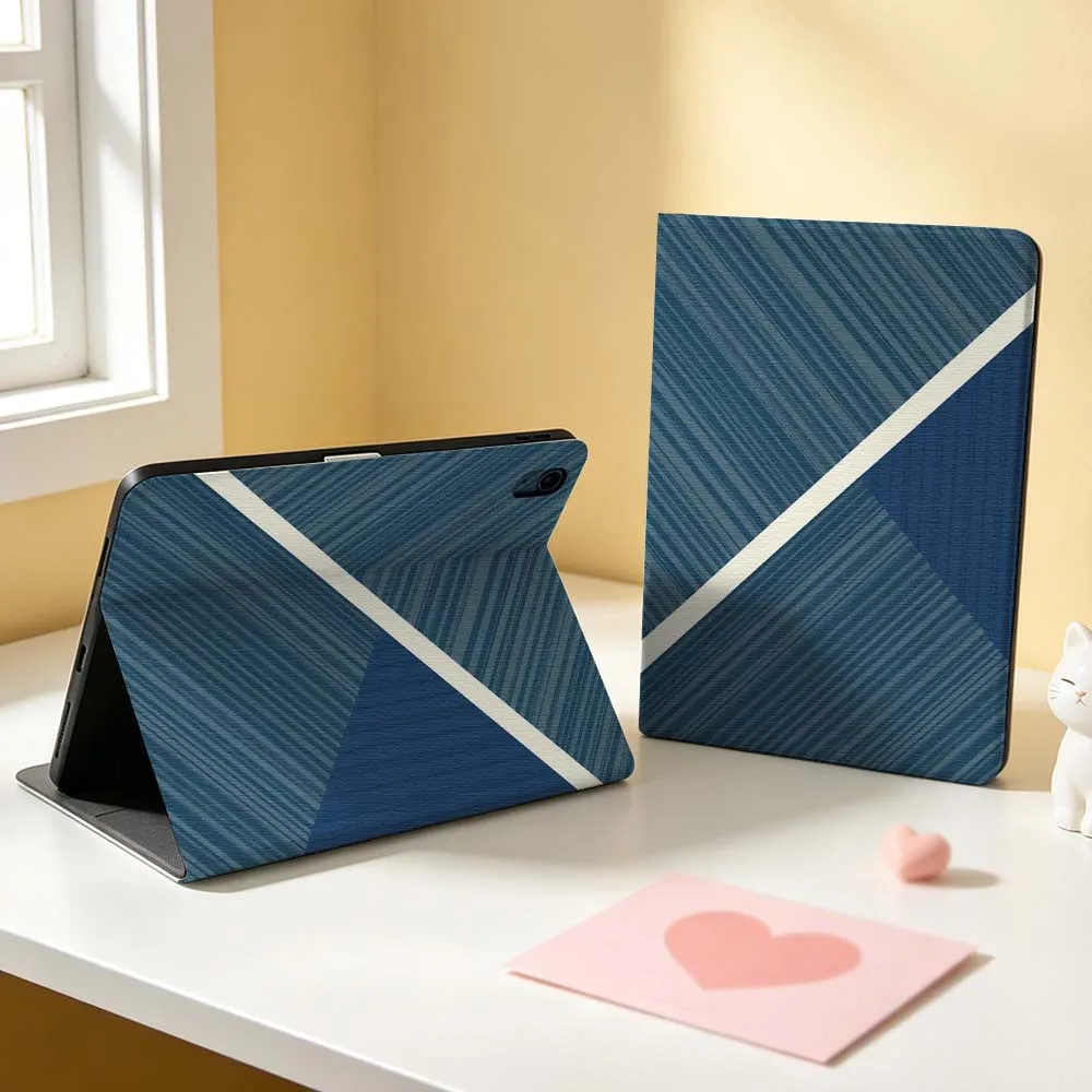 Diagonal Stripe Pattern Pen Tray For Apple iPad Pro Mini A16 A17 A14 4 5 6 7 6th 12th Gen 9.7 12.9 11 13 M4 inch Tablet Case