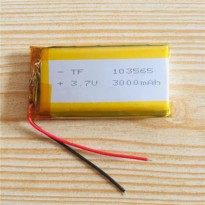 1-10pcs 2 Wires 103665 Lithium Polymer Battery 3.7V 3000mAh For GPS MP5 Open Source Console Miyoo Mini Plus Game Machine Battery