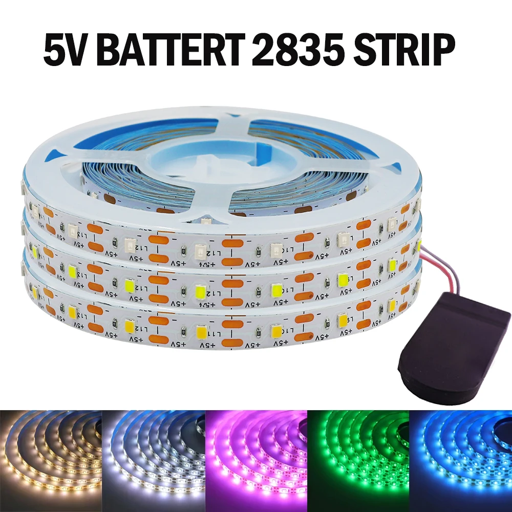 

DC5V Battery Powered LED Strip 3528 60LEDs Flexible LED Tape TV BackLight Cabinet Night Light Waterproof Ribbbon Rope 0.5m 1m 2m